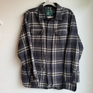 Woolrich Men's Checkered Shirt Jacket - Black and Cream